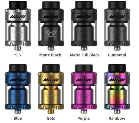 Authentic Hellvape Dead Rabbit 3 RTA Rebuildable Tank Vape Atomizer 3.5ml /5.5ml, 25mm Diameter