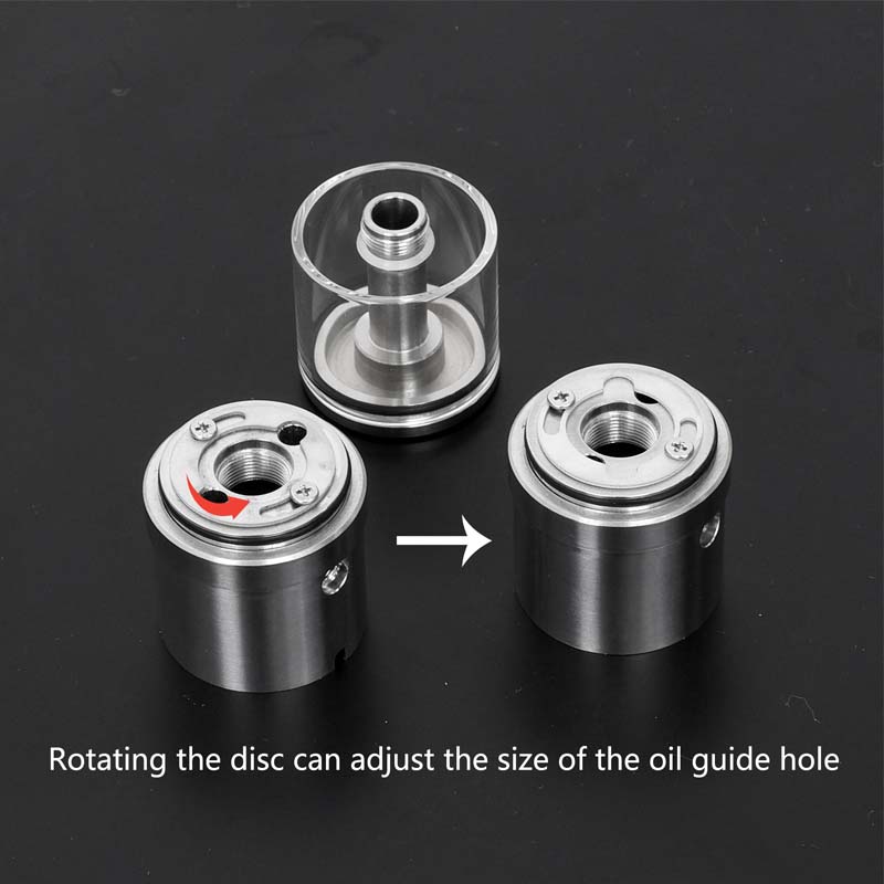 YFTK All in One Tank Cap 7ml 316 Stainless Steel for Flash e-Vapor V4.5S+ V4.5 Style RTA – Silver