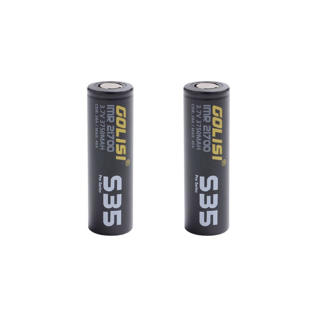 Authentic Golisi S35 IMR 3750mAh 40A 21700 Rechargeable Lithium Battery for Mod - (2 PCS)