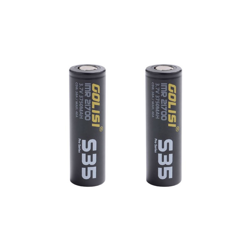 Authentic Golisi S35 IMR 3750mAh 40A 21700 Rechargeable Lithium Battery for Mod - (2 PCS)