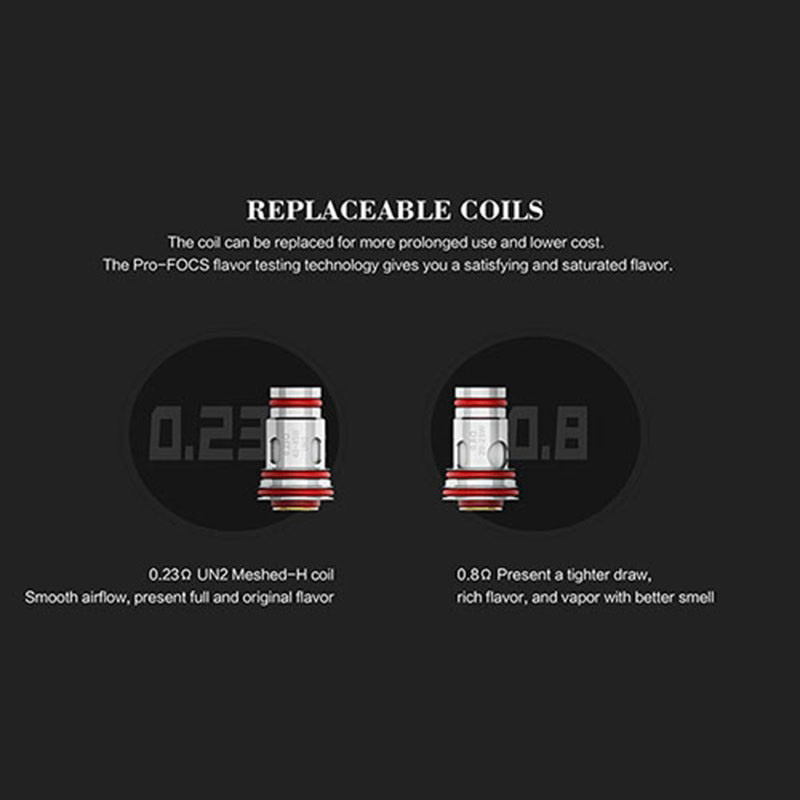 Authentic Uwell Aeglos Replacement UN2 Meshed-H Coil Head - 0.23ohm (40~45W), DL, (4 PCS)