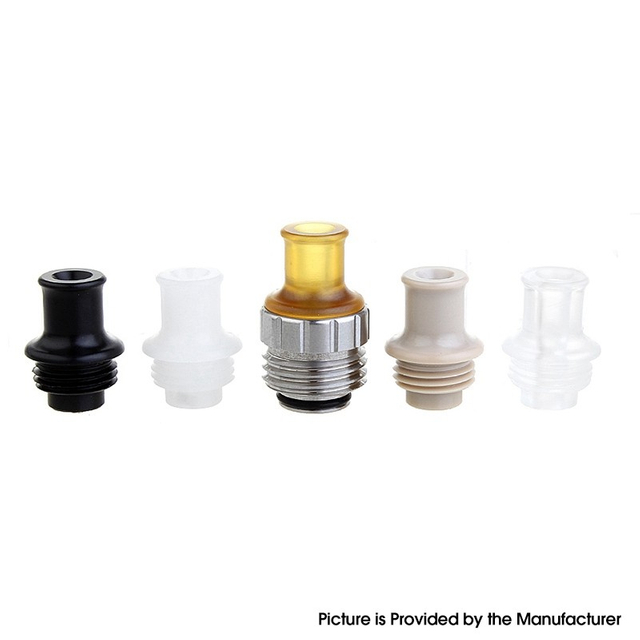 EXO Wave Drip Tip for SXK BB / Billet Box Mod Kit - Stainless Steel Base + 5 PCS Mouthpiece (PEEK / POM / PEI / PC)