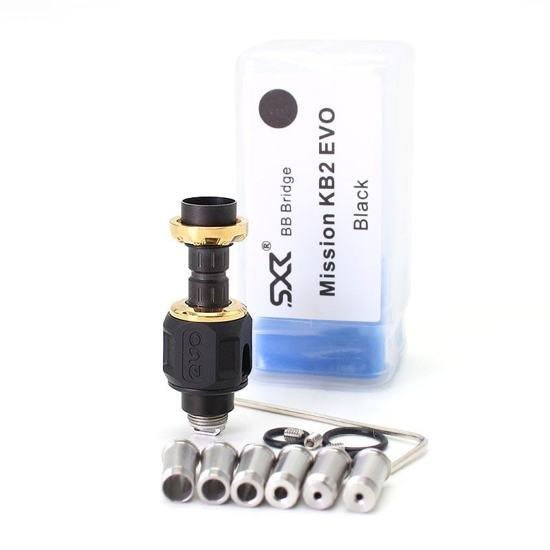 SXK Mission XV KB2 EVO Style Boro RBA Bridge for Billet / BB / Boro Mod - Black, Air Pin 1.1 + 1.2 + 2 + 2.5 + 3 + 3.5 + 4.3mm