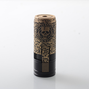 MK2 Special Cipher Style Mechanical Mod - Black Gold, Brass, 1 x 18650, Skull Limited Edition