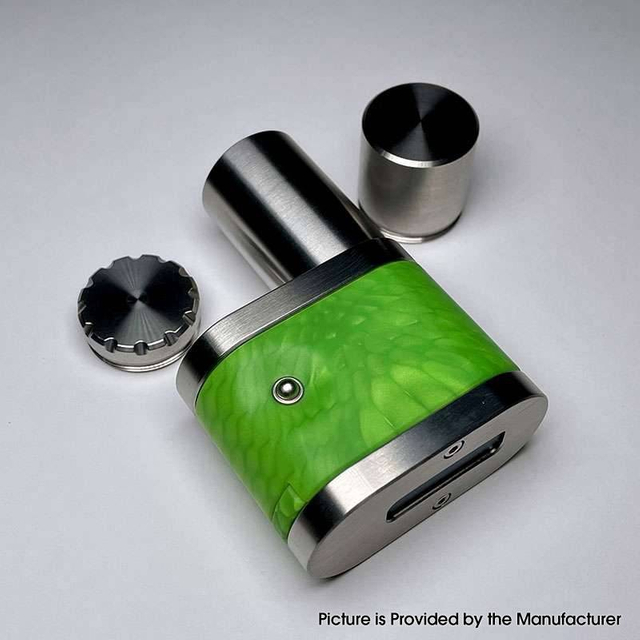 Stratum Balance 60W TC VW Vape Box Mod - Silver + Green, Juma + 316SS, 1~60W, 1 x 18350 / 18650