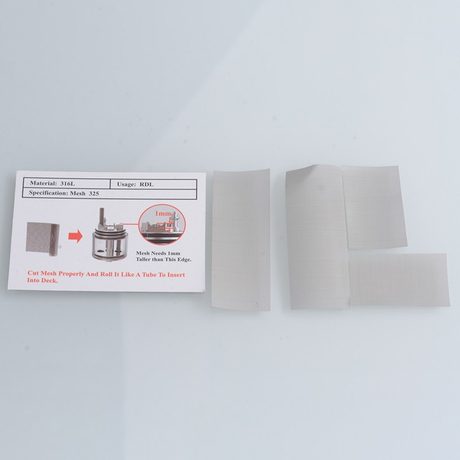 Authentic Ambition Mods Ripley MTL / RDL RDTA Vape Atomizer Replacement 316L Mesh 325 Wire Mesh - (4 PCS)