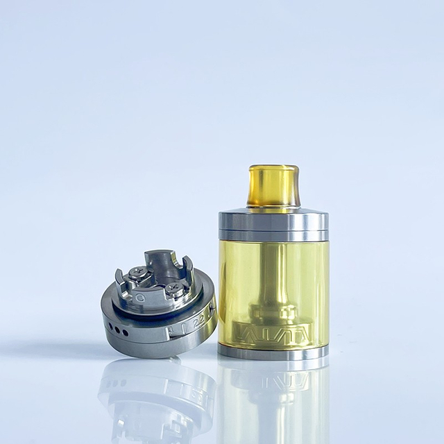 Rekavape VMM Imperia Style RTA Rebuildable Tank Atomizer 316 Stainless Steel + PEI, 5ml, DL / MTL Air Plate, 22mm