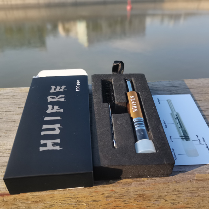 EDG Retractable Glass Tobacco Pipe – Piston Design Dry Burner for Herbs & Smoking Accessories