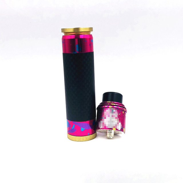 AV Able Style Vape Mechanical Mod + Apocalypse GEN 2 Style RDA Kit - Pink + Blue + Purple + Black, Brass + Aluminum, 1 x 18650