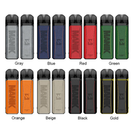 Wotofo Manik Mini 30W VW Pod System, 1000mAh, 1~30W, M11 Parallel Coil 0.6ohm, M12 nexMESH Coil 0.6ohm