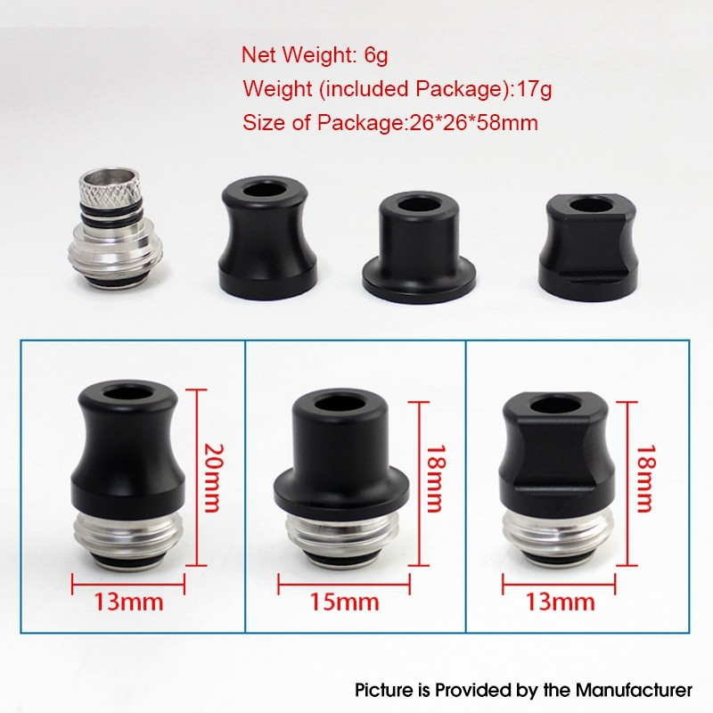 SXK 미션 팁 통합 휘파람 스타일 드립 팁 마우스 피스 마우스 피스 + SXK BB Box Mod 20x13mm + 18x15mm + 18x13mm