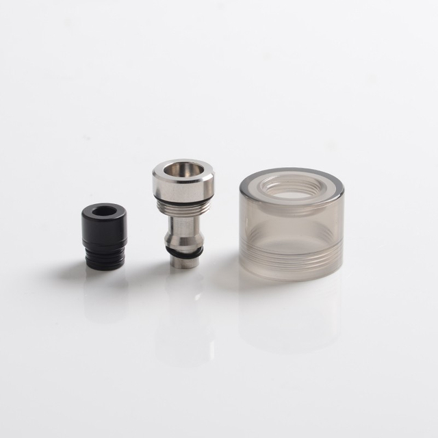 Replacement Tank Tube + Chimney + 510 Drip Tip for Flash e-Vapor V4.5S Style RTA Tank, 23mm Diameter