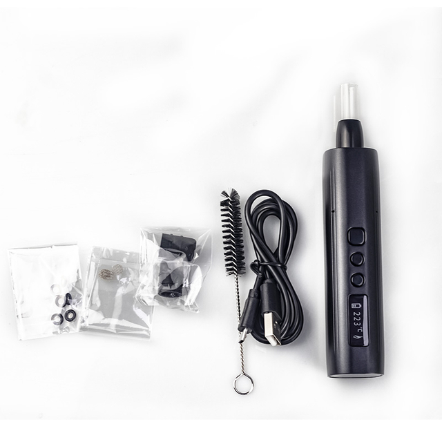  Dry Herb Vaporizer | Quepool Hybrid with OLED Display Ceramic Heating 18650 battery 2500mah