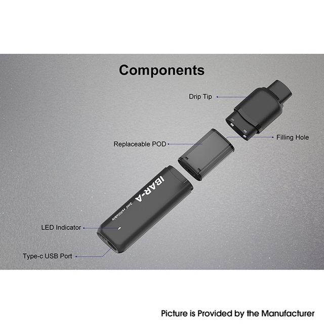 Authentic KangerTech IBAR-A Pod System Vape Kit 400mAh, 2ml, 1.2ohm