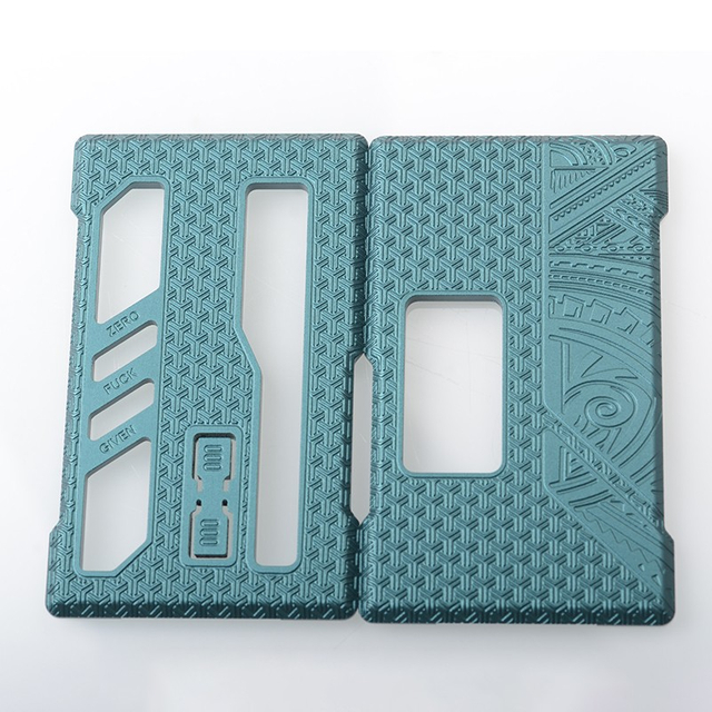 Zero Fuck Given Square Button Front + Back Door Panel Plates for BB / Billet Box Vape Mod Aluminum Alloy (2 PCS)