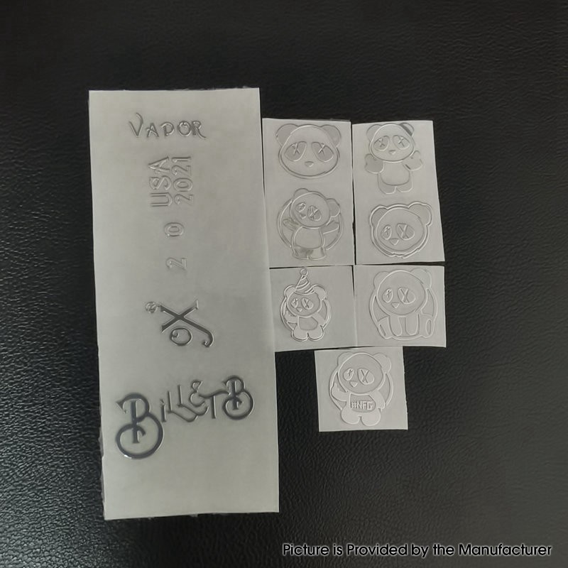Wick'd Metal Stickers Set for SXK BB / Billet Box Mod Kit