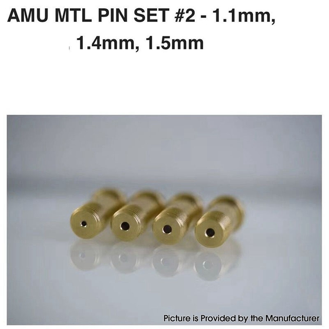 5AVape Hussar AMU RBA Replacement RDL Airflow Pins 1.8mm, 2.0mm, 2.5mm, 2.8mm (4 PCS) / 1.1mm, 1.4mm, 1.5mm (3 PCS)