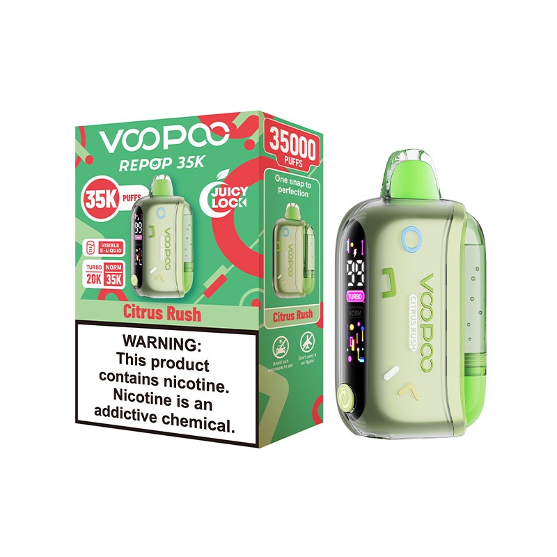 Authentic VOOPOO REPOP 35K Disposable Vape Kit – 800mAh, 16ml, 35,000 Puffs 50mg