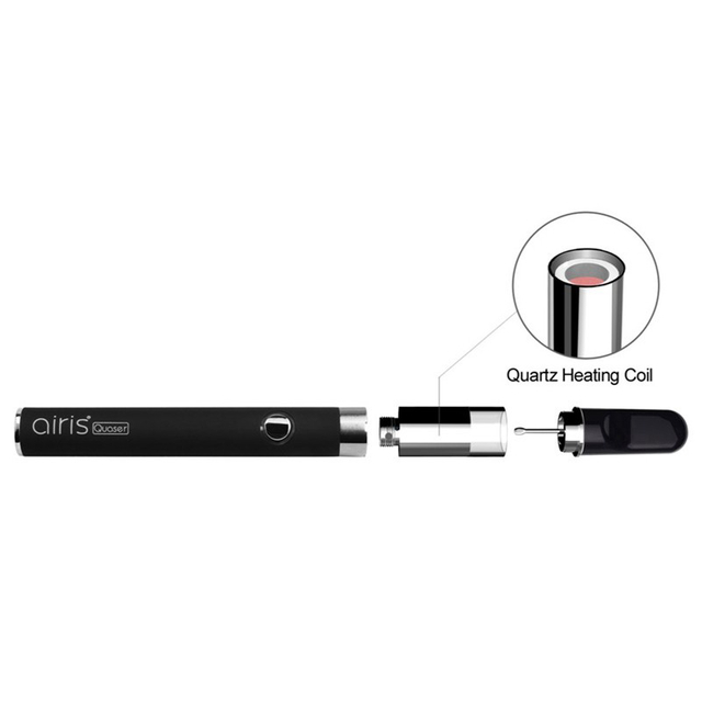 Airistech Quaser Vaporizer Pen Vape Kit, 350mAh, Quartz Heating Technology, Innovative Dab Mouthpiece, 1.8ohm