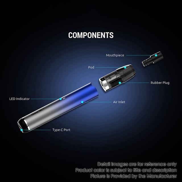 Authentic SMOKTech SMOK Stick G15 Pod System Vape Starter Kit 700mAh, 2.0ml Pod Cartridge, MTL 0.8ohm