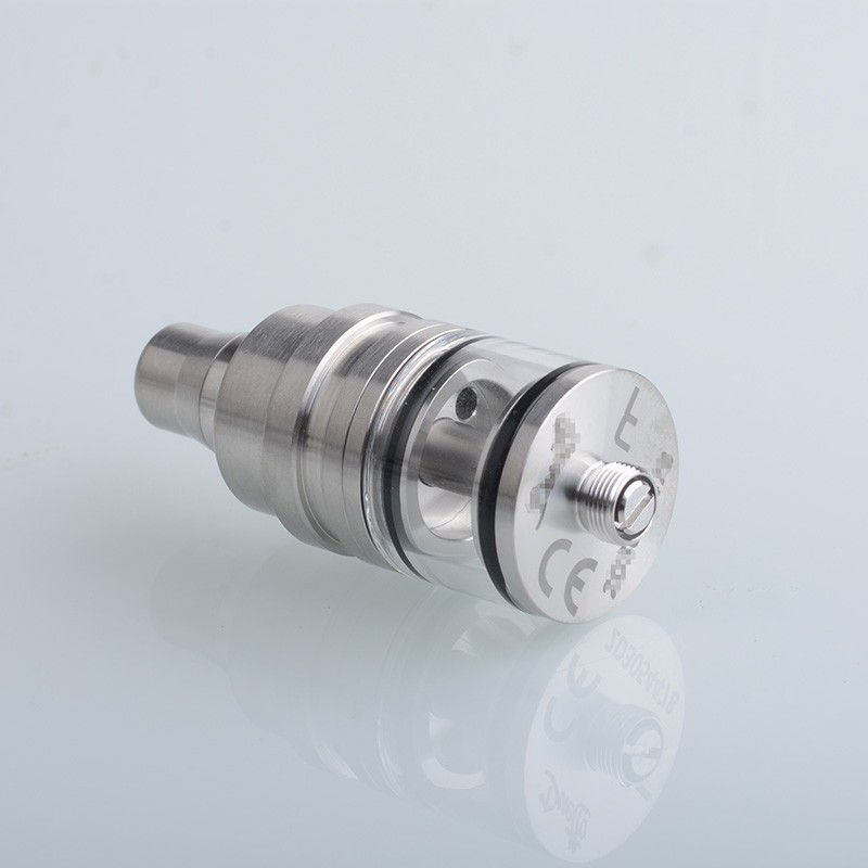 SXK Duetto Lucido Style MTL RTA Rebuildable Tank Vape Atomizer - Серебро, 316 нержавеющая сталь, 2,5 мл, 22 мм