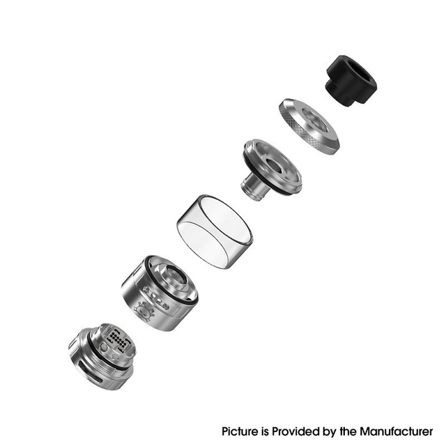 Authentic Hellvape Fat Rabbit RTA Rebuildable Tank Vape Atomizer Stainless Steel + Glass, 5.5ml, 28.4mm Diameter