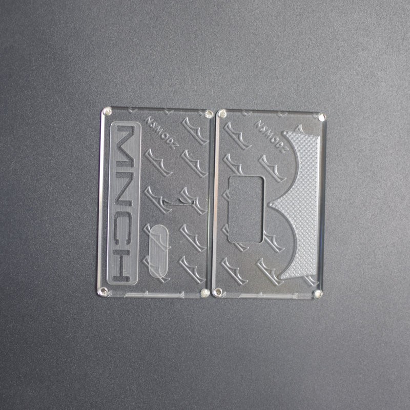 NS X Monarchy Square Front + Back Door Panel Plates for BB / Billet Box Vape Mod Acrylic (2 PCS)