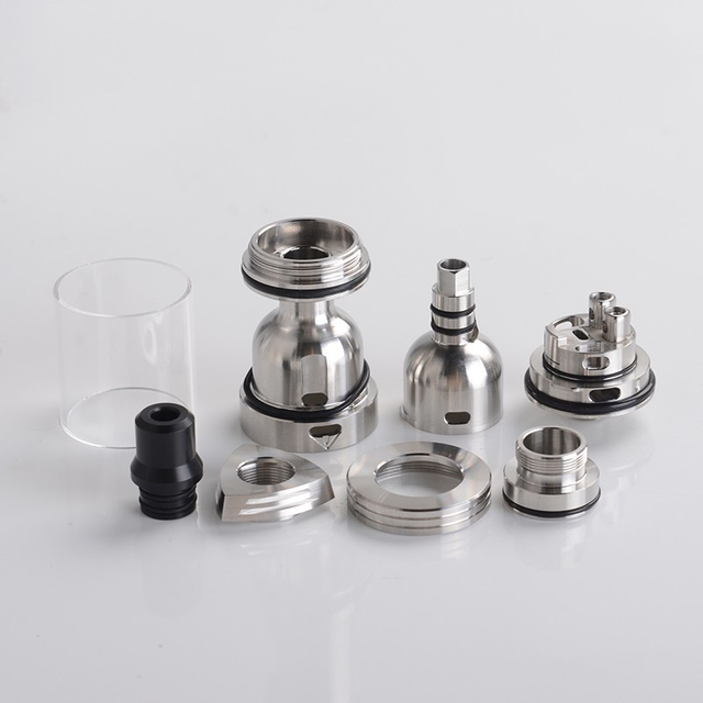 ULTON Skyline R Style RTA Rebuildable Vape Atomizer w/ 4 RDL Airdisks, 3.2ml, 2mm /1.5 x 3mm /1.5 x 3.9mm, 22mm Dia