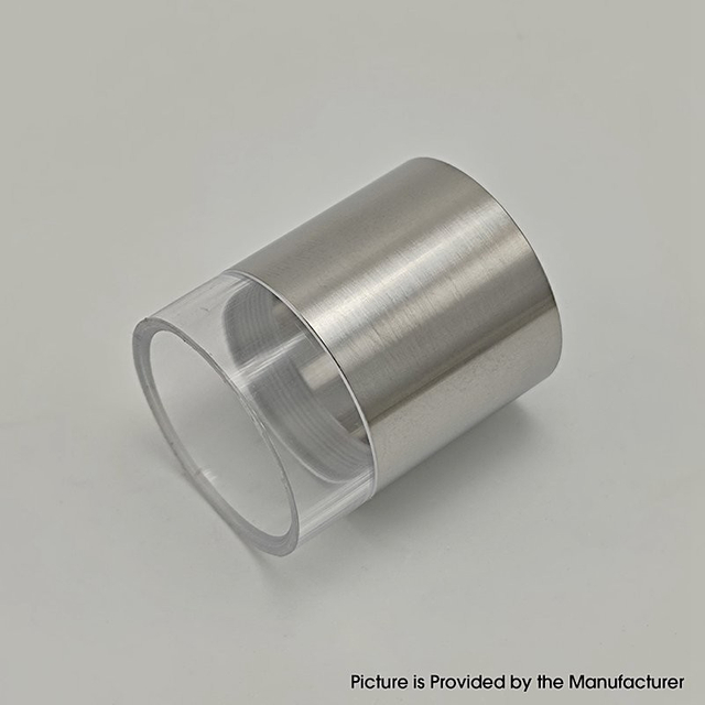 Coppervape Millennium Style RTA V1.1 Replacement Tank Tube - Silver + Translucentt, SS + PC, 4.0ml