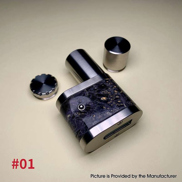 Stratum Balance Style 60W TC VW Vape Box Mod Stabwood + Stainless Steel, 1~60W, 1 x 18350 / 18650