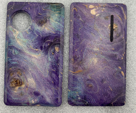 SXK Replacement Front + Back Door Panel Plates for dotMod dotAIO Vape Pod System - Purple, Stabilized Wood (2 PCS)