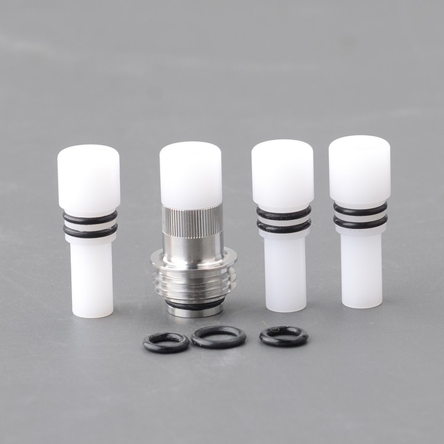 Authentic YFTK Billet Box Drip Tip Set for Billet / SXK BB Box Kit Stainless Steel + POM, 3 x Spare Mouthpiece