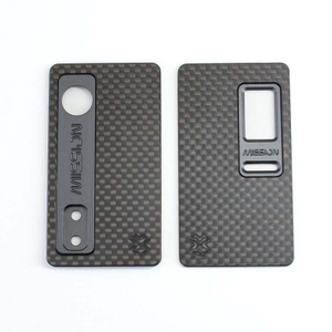 SXK MISSION XV DotMission Style Panels System DMPS Set - Black, Carbon Fiber Panels + Black Aluminum Inners + Titanium Buttons