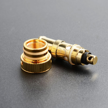 Authentic Ohm Vape AIO Pod System Replacement Pod Cartridge w/ 1.5ohm Ceramic Coil Head - Transparent + Gold
