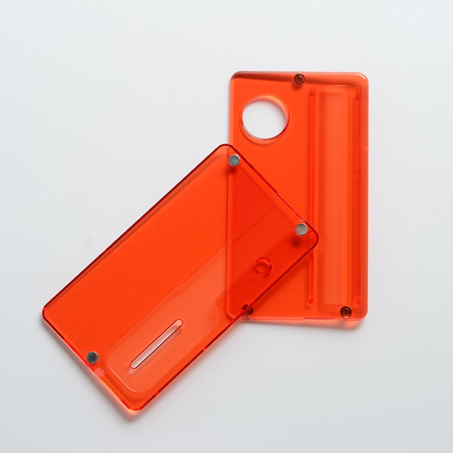 Replacement Front + Back Door Panel Plates for dotMod dotAIO Vape Pod System - Translucent Red, PCTG (2 PCS)