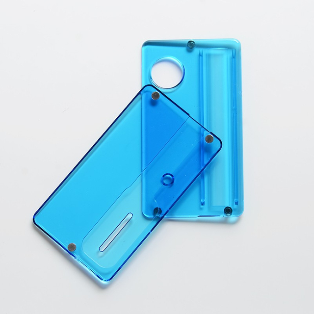 Replacement Front + Back Door Panel Plates for dotMod dotAIO Vape Pod System - PCTG (2 PCS) Translucent Blue