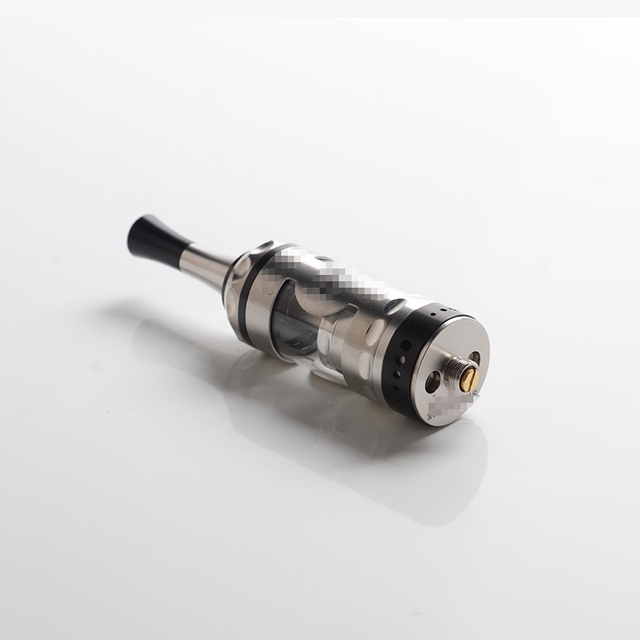 Vapeasy Fire Bird Style RTA Rebuildable Tank Vape Atomizer - Silver + Black, 316 Stainless Steel + Glass, 5.0mL, 22mm Diameter