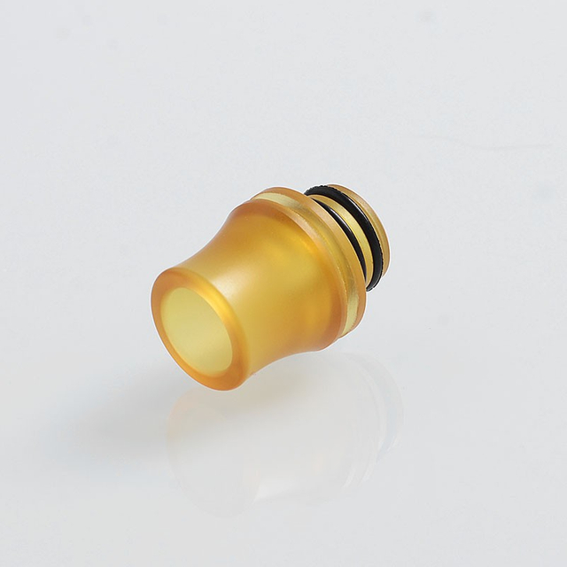 Coppervape Replacement 510 Wide Bore Drip Tip for Dvarw Style RTA - Yellow, PEI, 17mm