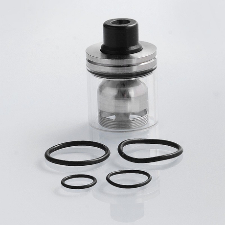 Coppervape Skyline Drop Kit w/ Drip Tip + Tank for Skyline Style RTA - Black + Silver + Transparent, 316 Stainless Steel + PC