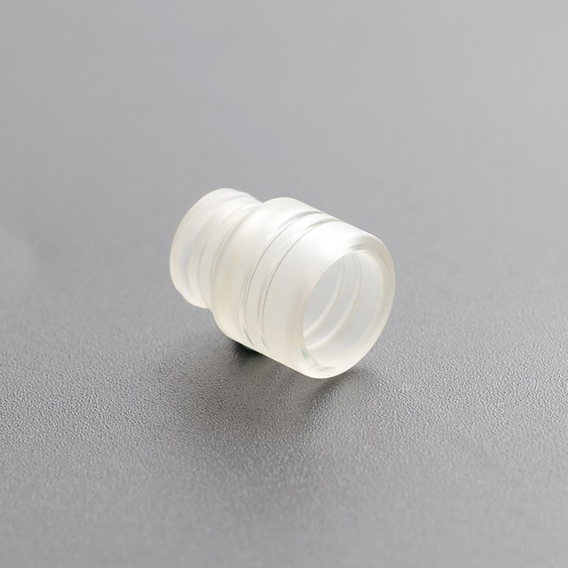 Shorty Wide Bore Replacement 510 Drip Tip for RDA / RTA / RDTA / Sub-Ohm Tank Vape Atomizer - Clear, Delrin, 13.75mm