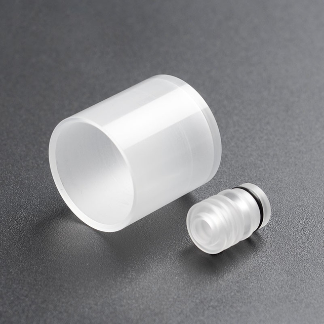 eplacement Top Cap Tank Tube + Drip Tip for SXK HOLY Patibulum Style RTA / Vapeasy Patibulum Style MTL RTA - PC, Translucent