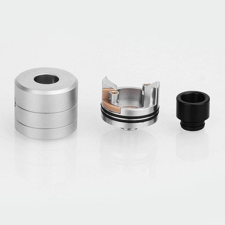 SXK Haku Phenom Style RDA Rebuildable Dripping Atomizer w/ BF Pin - Silver, 316 Stainless Steel, 22mm Diameter