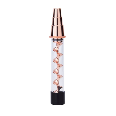 Best Seller Dry Herb 7P 3 in 1 Pipe Smoke Glass Vaporizer Twisty Glass Blunt-Rose