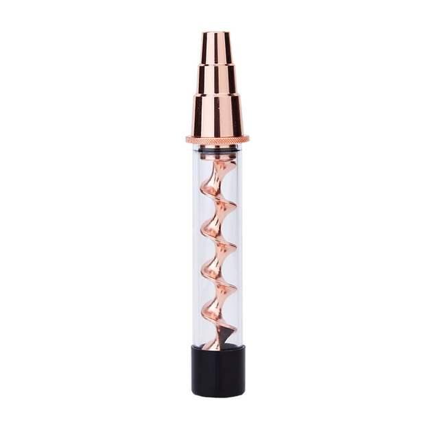 Bestseller trockener Kraut 7p 3 in 1 Rohrrauchglas Verdampfer Twisty Glass Stumpf-Rose
