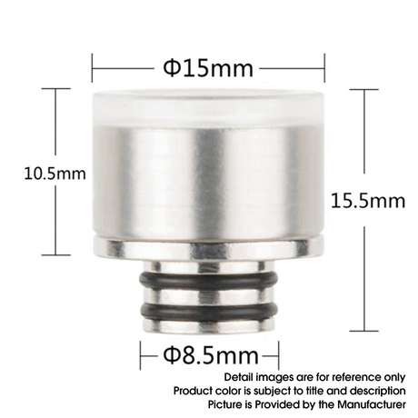 Authentic Reewape AS309 Replacement 510 Drip Tip for RDA / RTA / RDTA / Sub-Ohm Tank Vape Atomizer - Silver, Resin + SS,