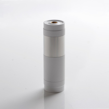 El Thunder MTLite Style Vape Mechanical Mod - White + Silver, Brass, 1 x 18350 / 18650