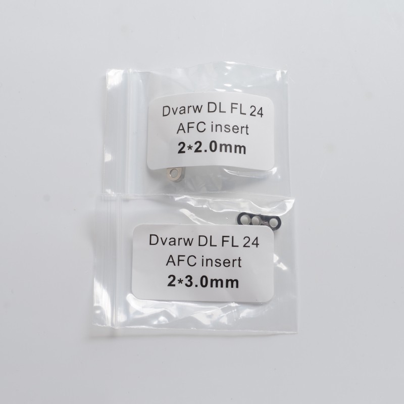 SXK Dvarw DL FL Facelift 24mm RTA Replacement Dual-Hole Airflow AFC Inserts - Silver, 2 x 2.0mm + 2 x 3.0mm, (2 PCS)