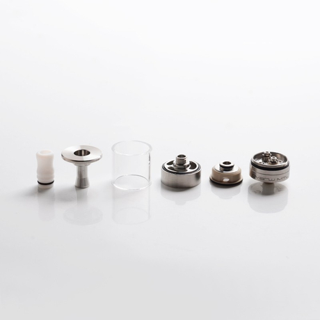 YFTK Dvarw MTL FL Facelift Style RTA Rebuildable Tank Vape Atomizer - Silver, 5ml, 316 Stainless Steel, 22mm Diameter