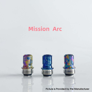 Rekavape Mission XV ARC Style Boro Drip Tip Set for BB / Billet Box — Titanium + Stainless Steel
