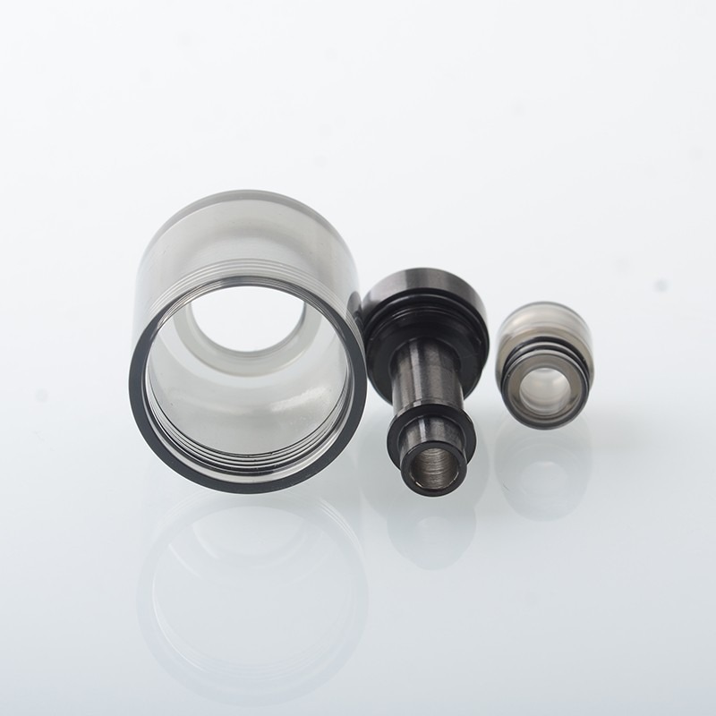 Empire V Style RTA Replacement Bell Tank Tube Kit – Stainless Steel + PC, Translucent / Black